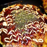 うどんでボリューム満点!モダン焼き風お好み焼き